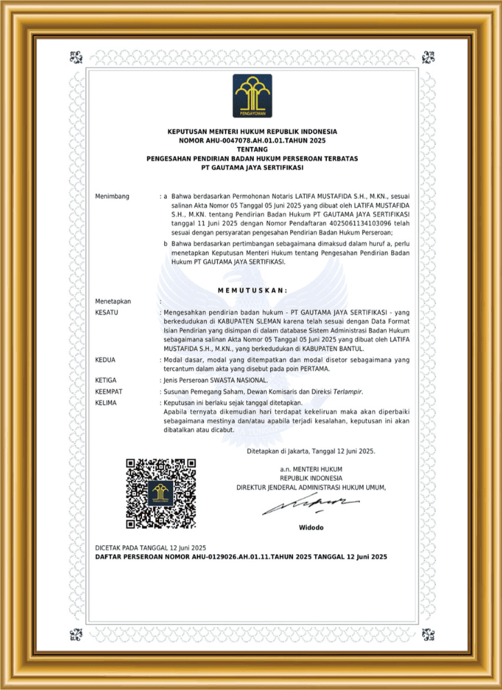 Pengesahan Pendirian Badan Hukum