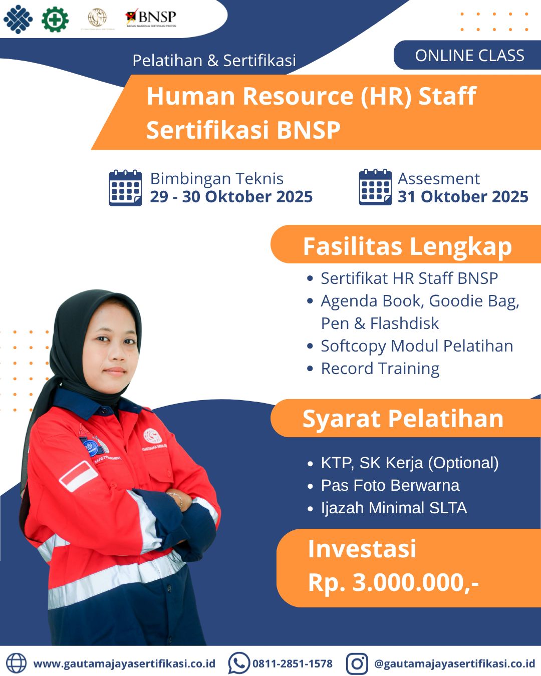 Human Resource (HR) Staff Sertifikasi BNSP