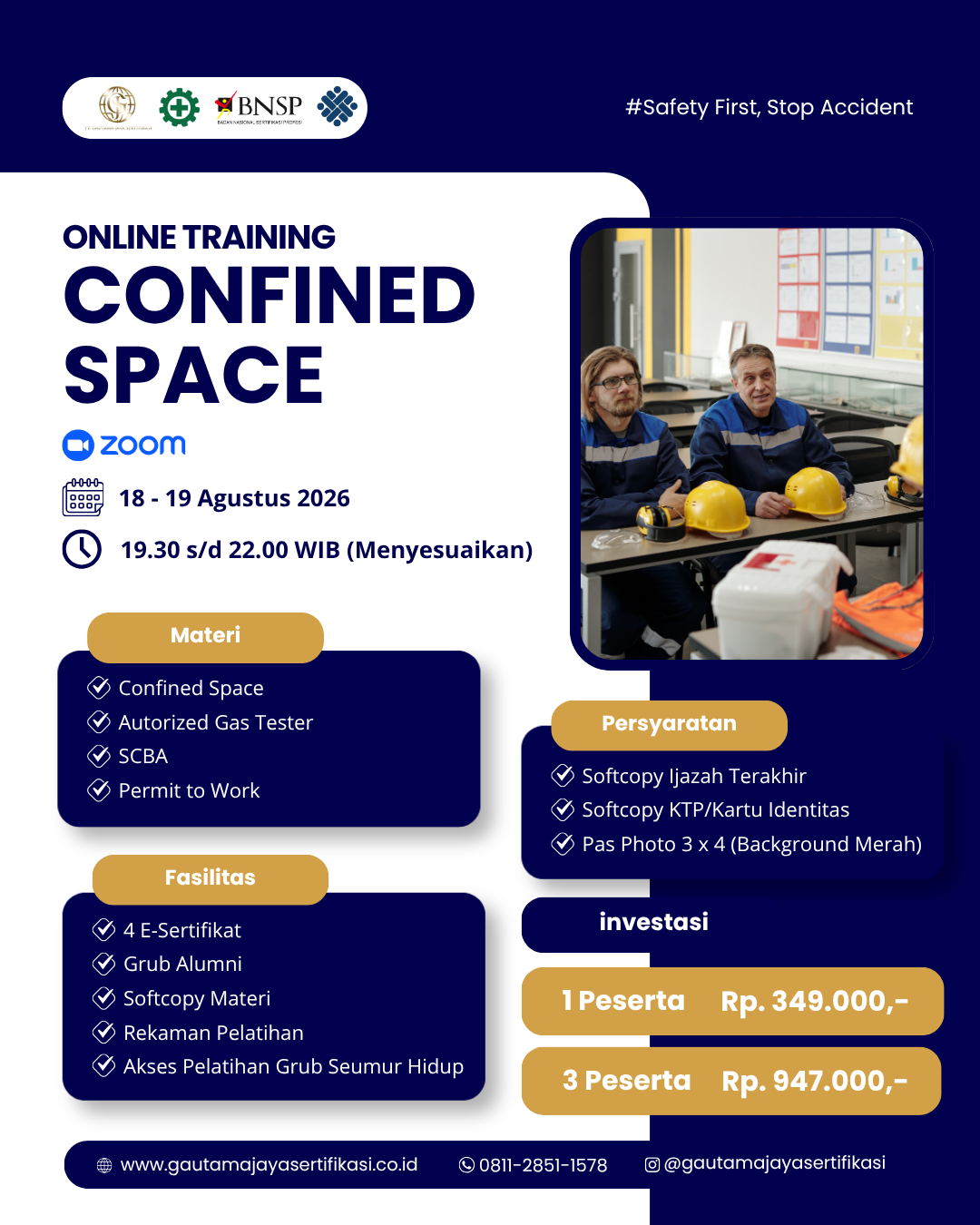 Online Training Confined Space