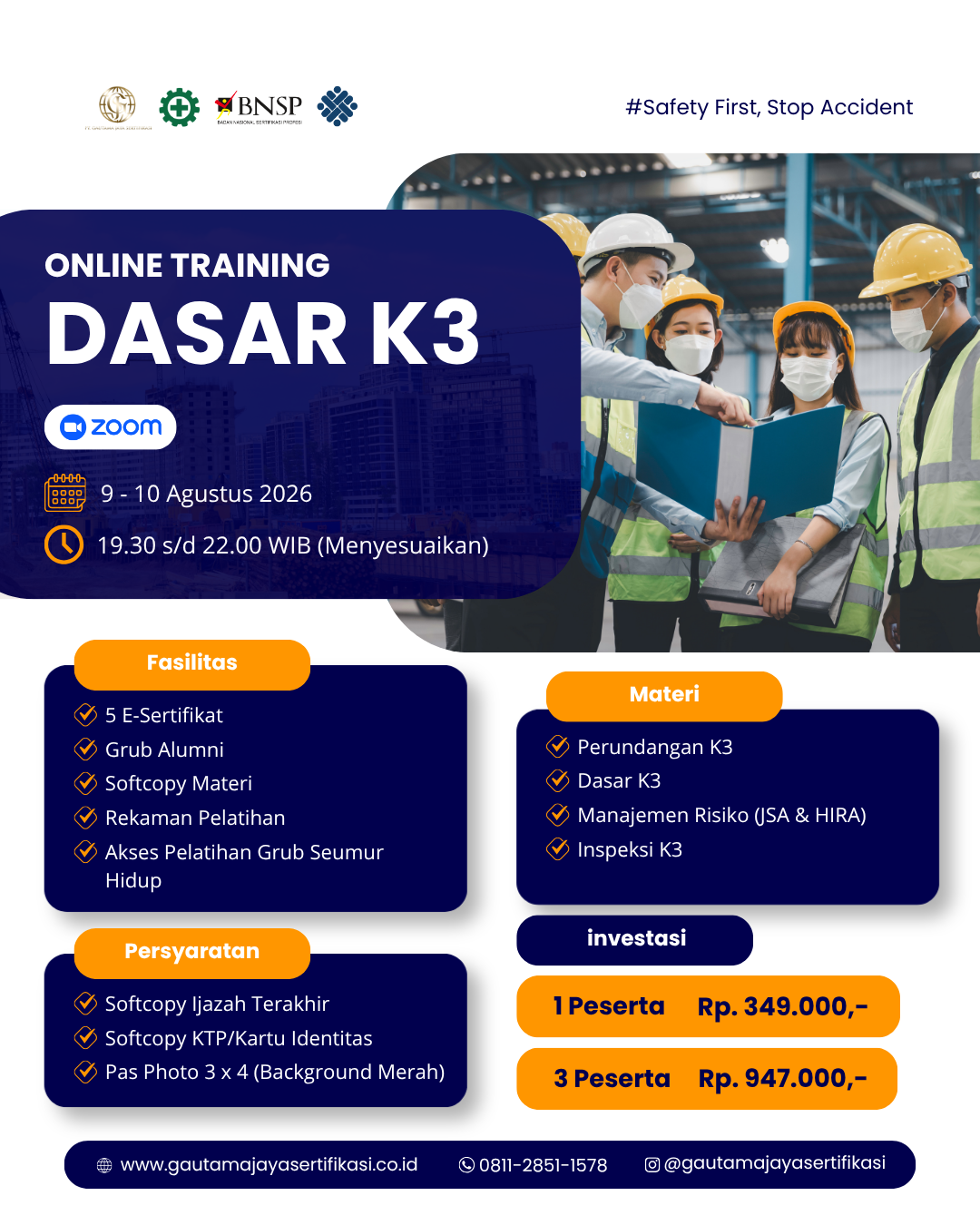 Online Training Dasar K3 