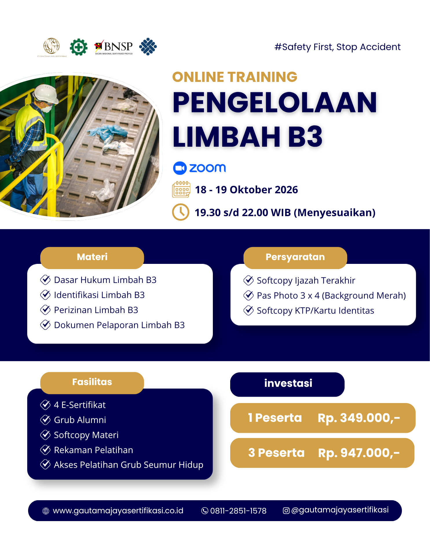 Online Training Pengelolaan Limbah B3