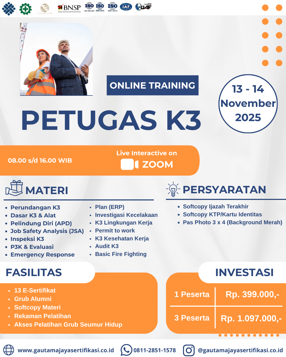 Online Training Petugas K3