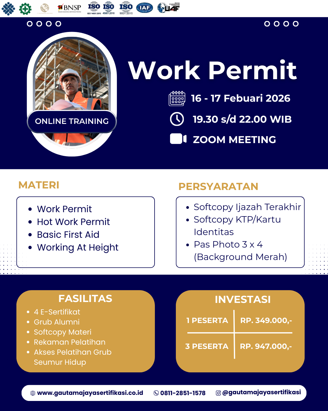 Online Training Work Permit