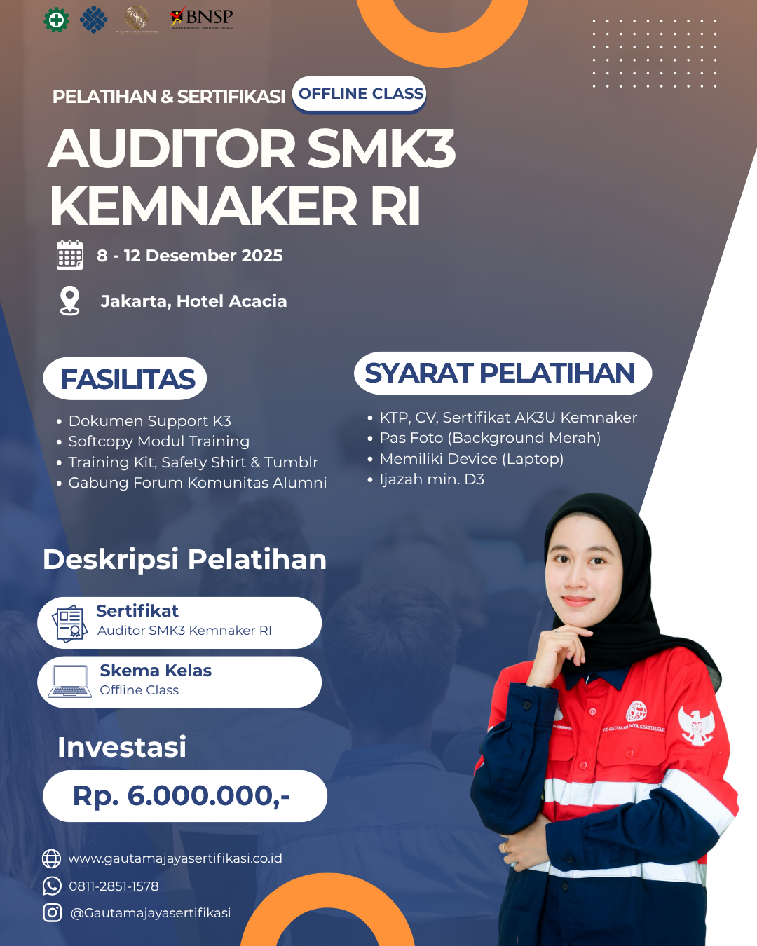 Pelatihan & Sertifikasi Auditor SMK3 KEMNAKER RI