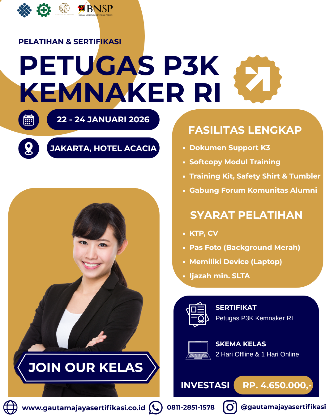 Pelatihan & Sertifikasi Petugas P3K Kemnaker RI