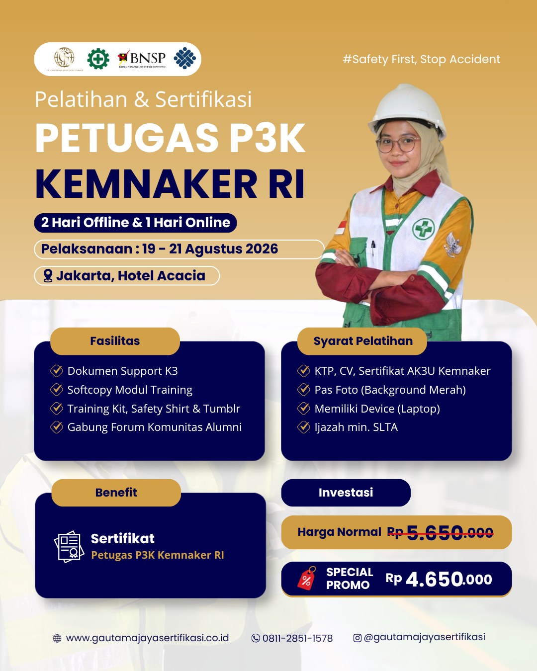 Pelatihan & Sertifikasi Petugas P3K Kemnaker RI