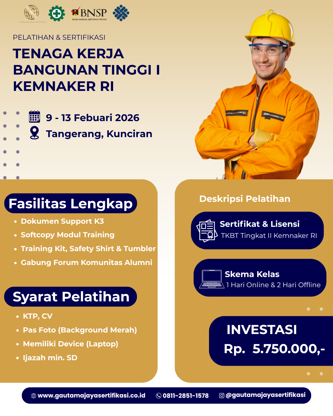 Pelatihan & Sertifikasi Tenaga Kerja Bangunan Tinggi I Kemnaker RI