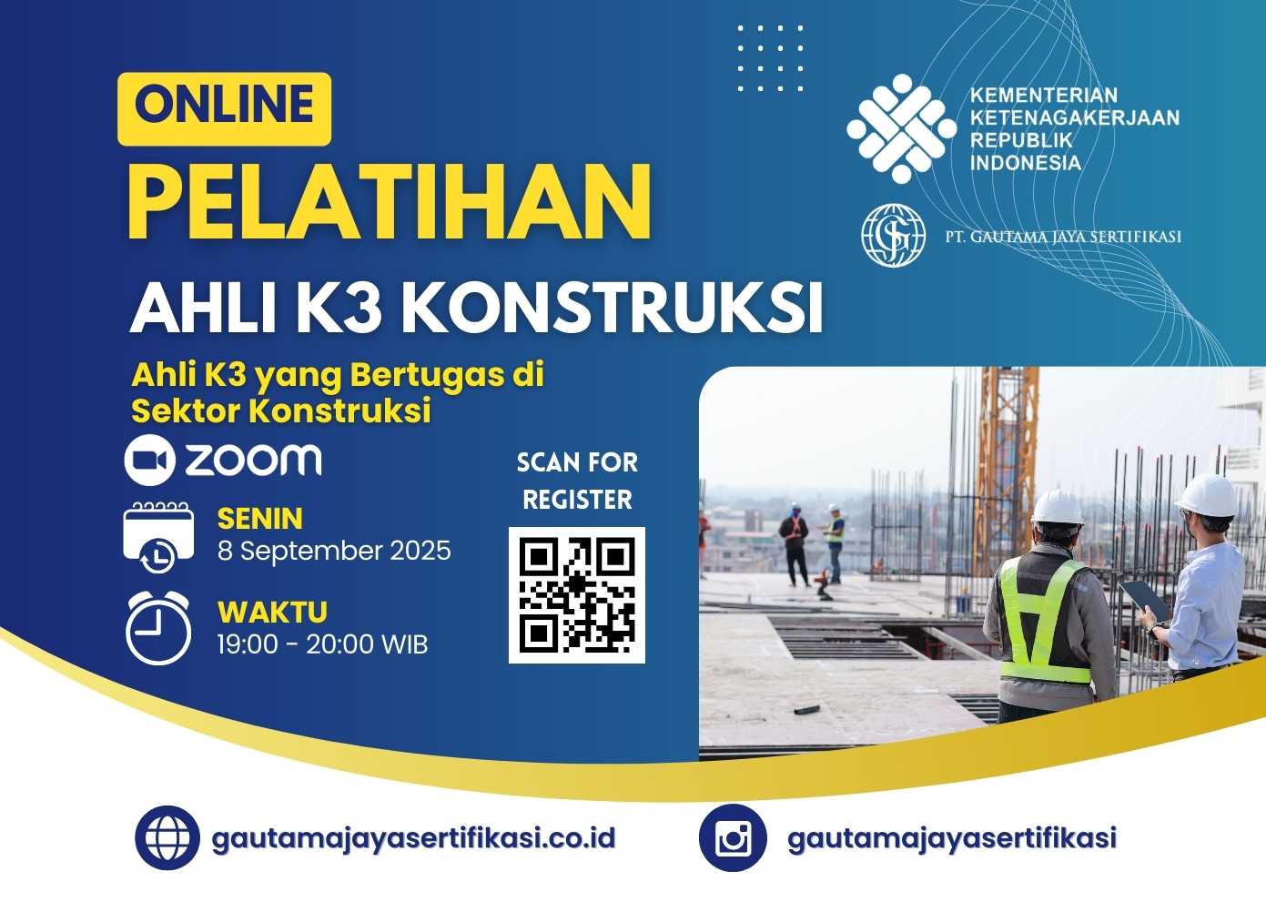 Pelatihan Ahli K3 Konstruksi
