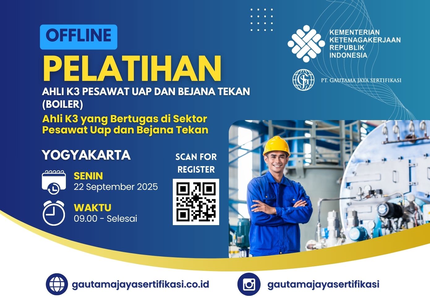Pelatihan Ahli K3 Pesawat Uap dan Bejana Tekan (Boiler)