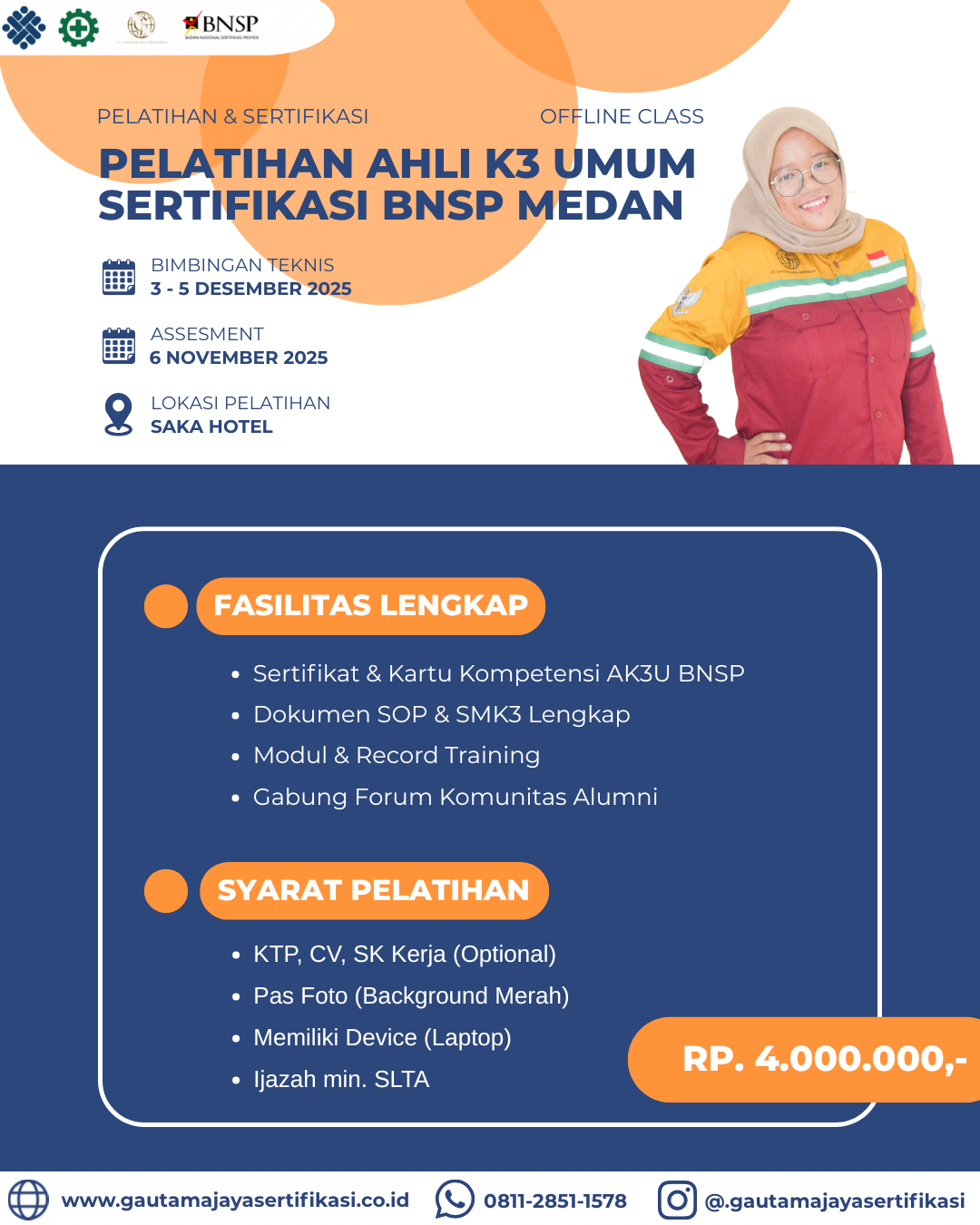 Pelatihan Ahli K3 Umum Sertifikasi BNSP Medan