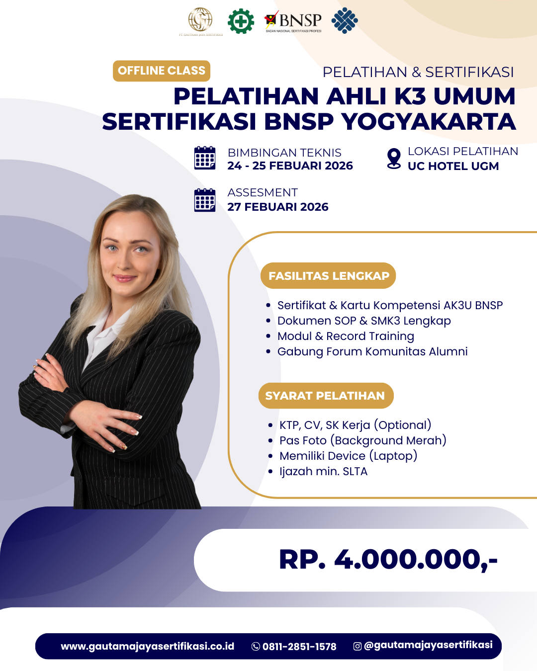 Pelatihan Ahli K3 Umum Sertifikasi BNSP Yogyakarta