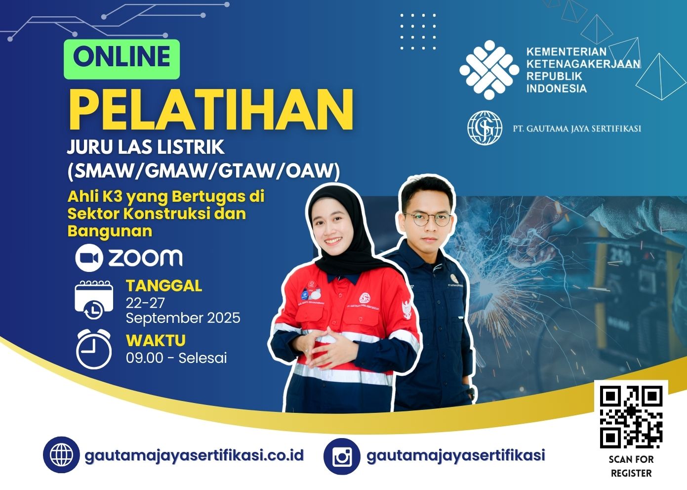 Pelatihan Juru Las Listrik (SMAW/GMAW/GTAW/OAW)