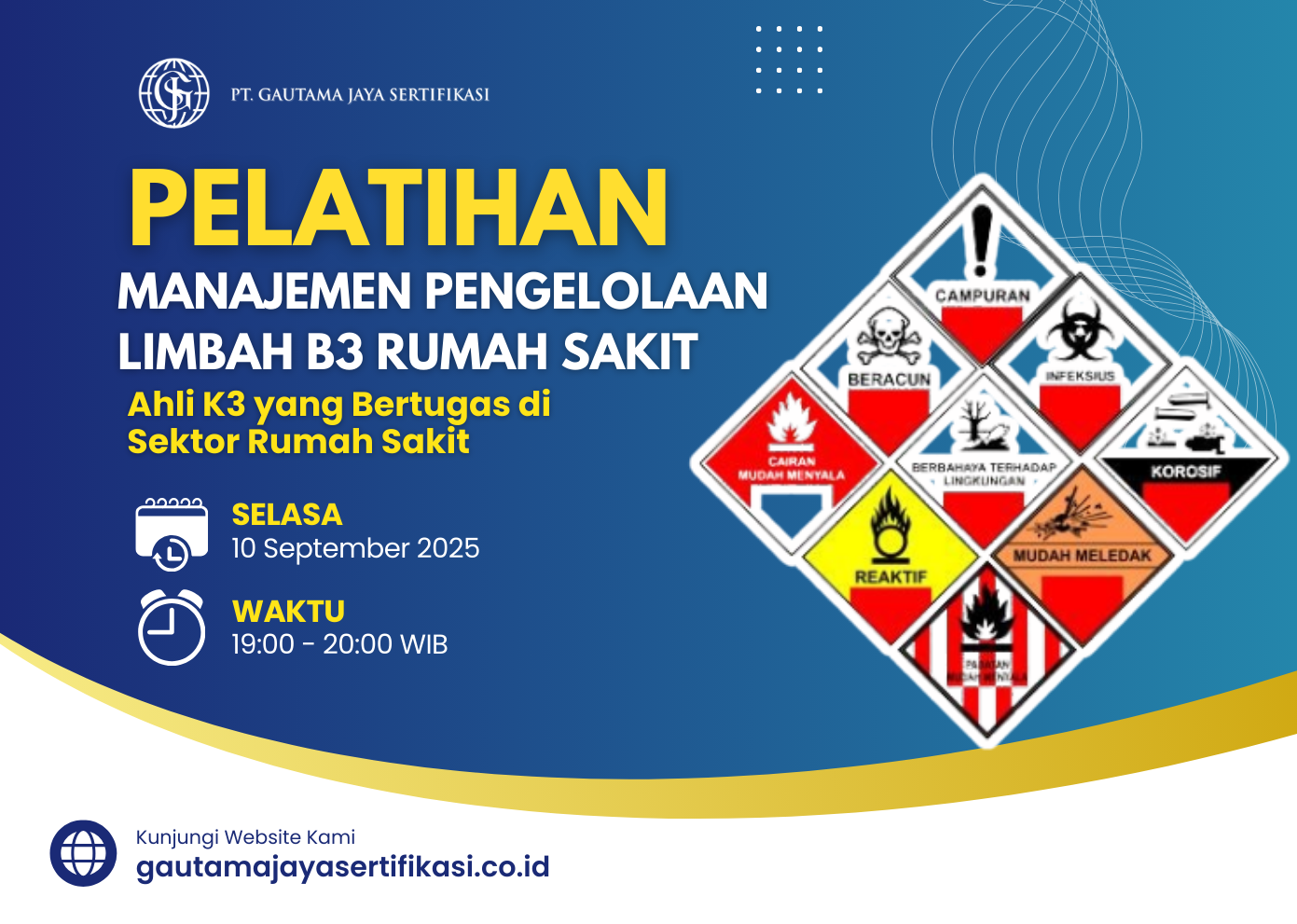 Pelatihan Manajemen Pengelolaan Limbah B3 Rumah Sakit