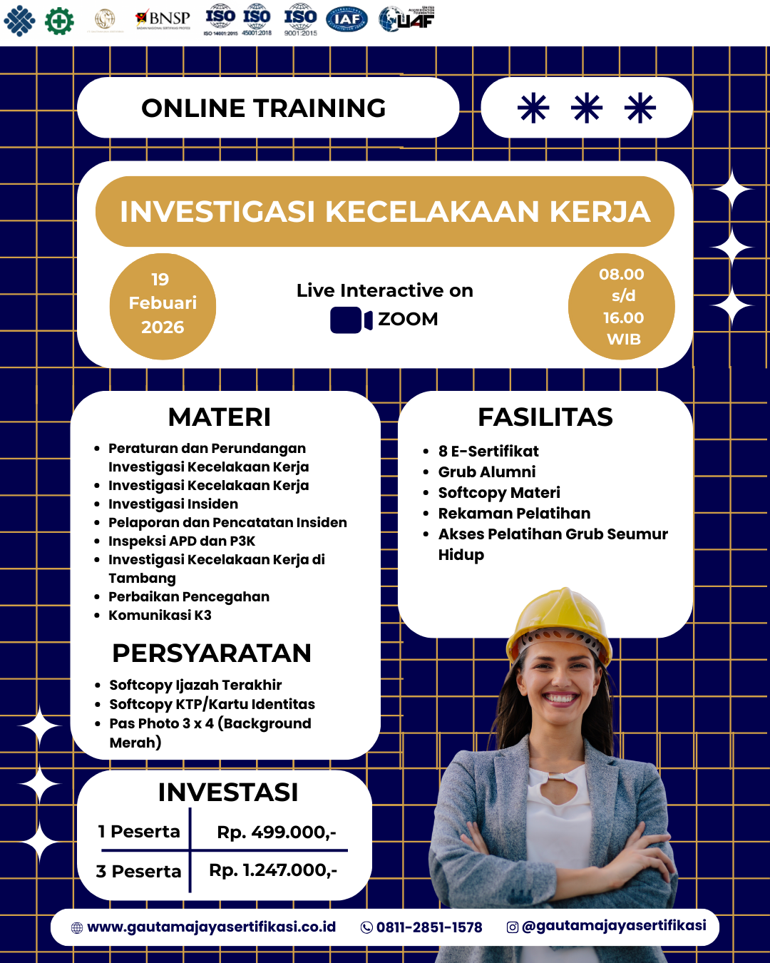 Pelatihan Online Training Investigasi Kecelakaan Kerja