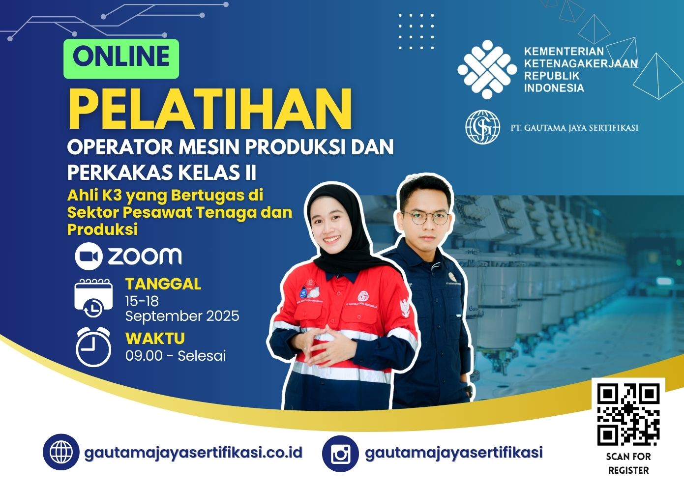 Pelatihan Operator Mesin Produksi dan Perkakas Kelas II