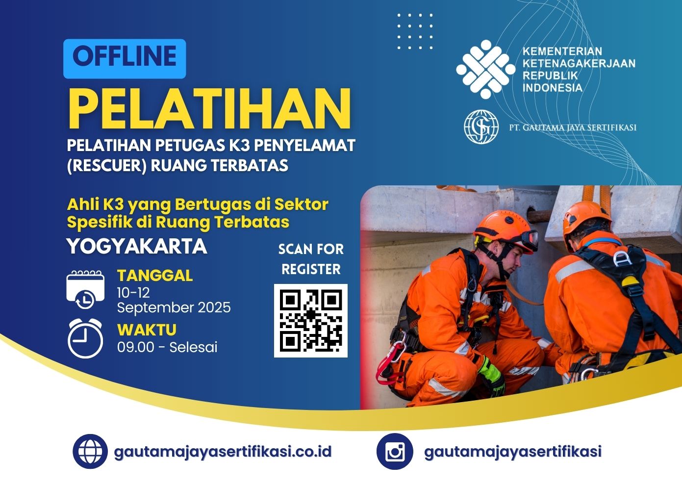 Pelatihan Petugas K3 Penyelamat (Rescuer) Ruang Terbatas