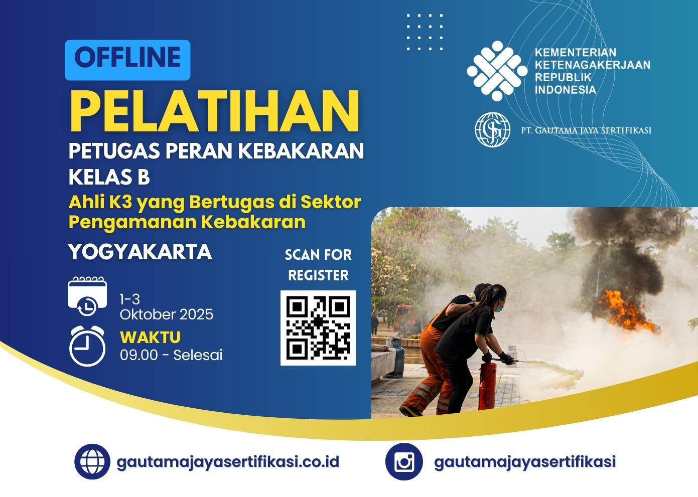 Pelatihan Petugas Peran Kebakaran Kelas B
