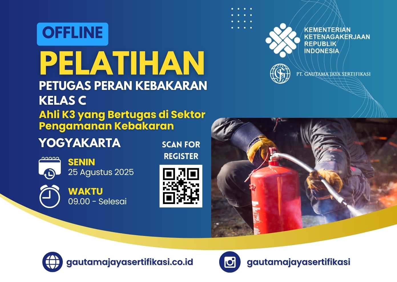 Pelatihan Petugas Peran Kebakaran Kelas C