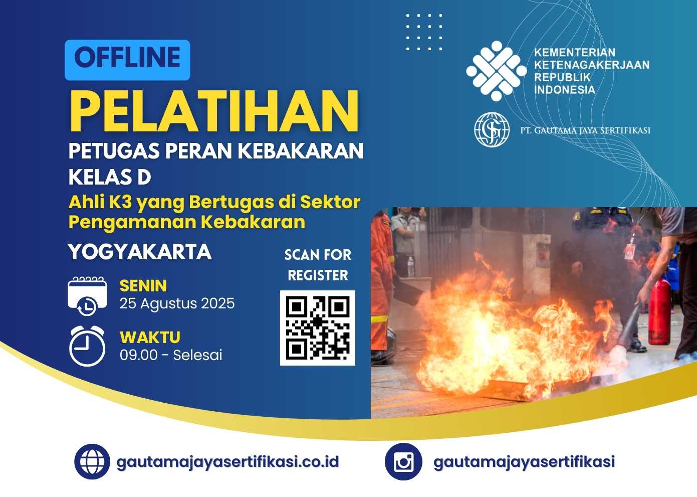 Pelatihan Petugas Peran Kebakaran Kelas D