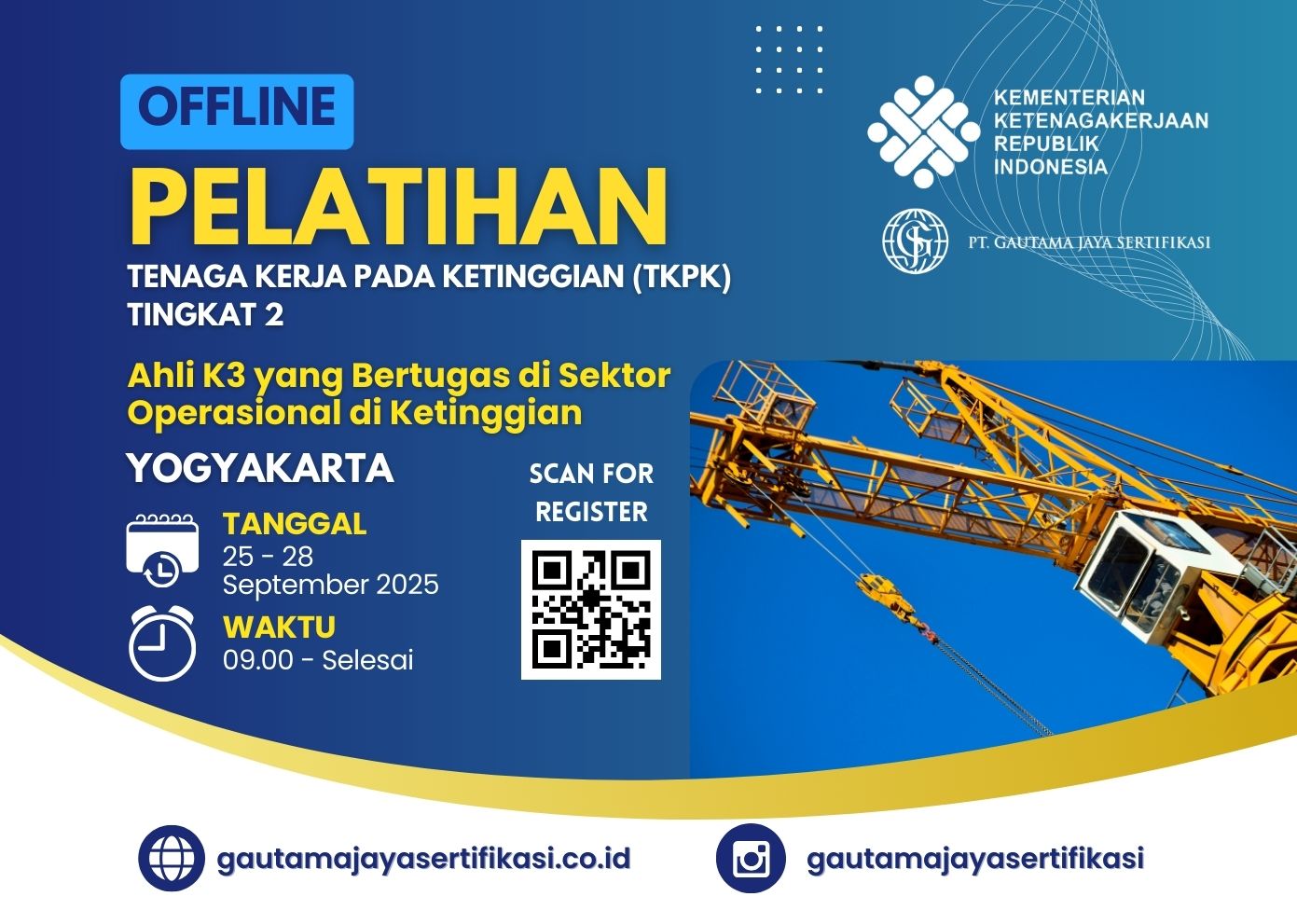 Pelatihan Sertifikasi Tenaga Kerja Pada Ketinggian (TKPK) Tingkat 2