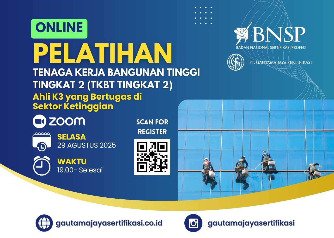 Pelatihan Tenaga Kerja Bangunan Tinggi Tingkat 2 (TKBT Tingkat 2)