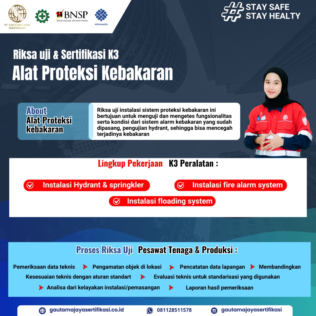 Riksa Uji & Sertifikasi K3 Alat Proteksi Kebakaran