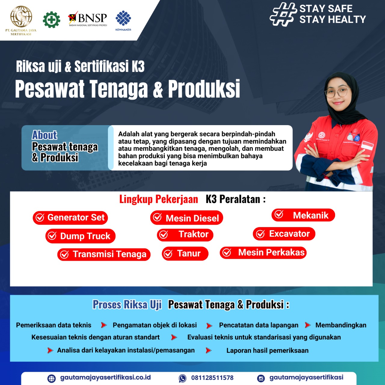 Riksa Uji & Sertifikasi K3 Pesawat Tenaga & Produksi